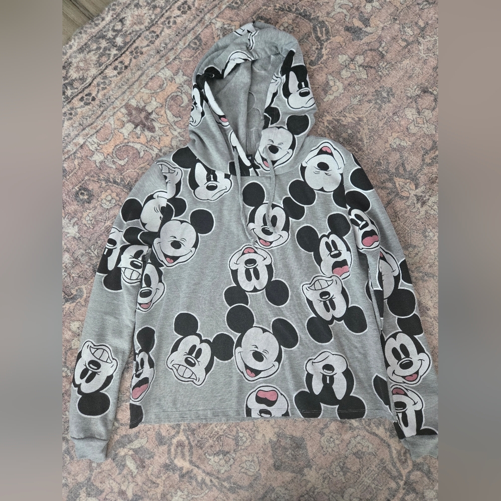 Disney Mickey Mouse Crop Hoodie Size XL (S/M)
